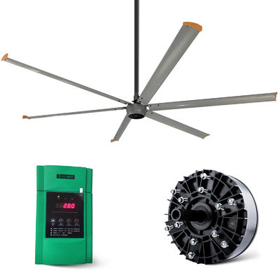 Potente soffitto industriale ventilatori HVLS grandi per allevamenti di polli 24ft 220v 1500w 1300w AMTHI