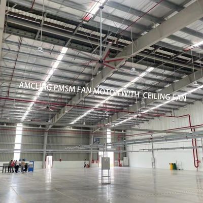 1500W 220v ventilatore HVLS per soffitti industriali per grandi spazi 6,1 m 7,3 m 12 piedi 10 piedi di diametro