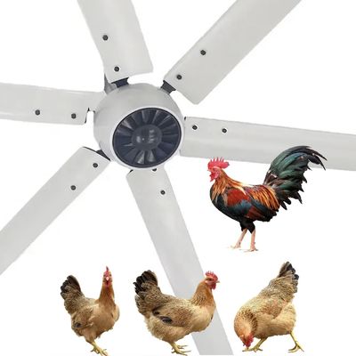 Silenzioso ventilatore di soffitto elettrico industriale ad alta velocità HVLS da 1,5 kW a 24 piedi con motore PMSM