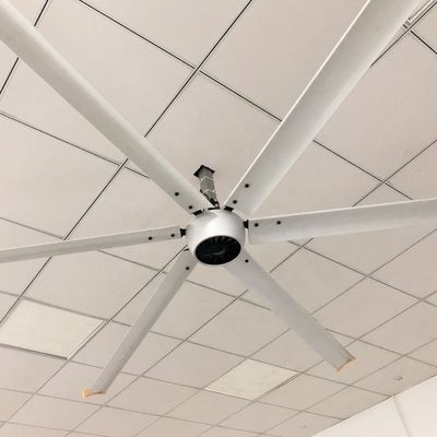 Silenzioso ventilatore di soffitto elettrico industriale ad alta velocità HVLS da 1,5 kW a 24 piedi con motore PMSM