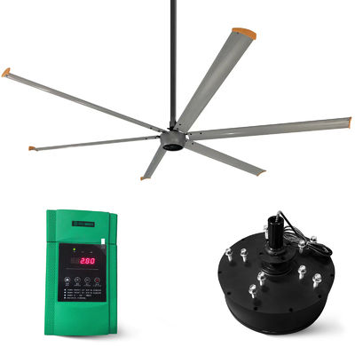 Fornitura di energia 220V/380V 1500W PMSM Motor Grande ventilatore di soffitto industriale con ventilatori di flusso assiale