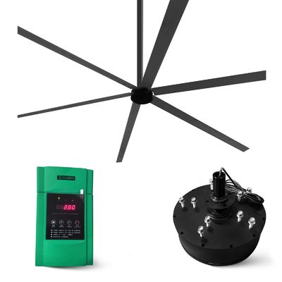 AMCLING Magnete permanente motore sincrono 12ft 14ft 16ft ventilatore di soffitto per grandi aree