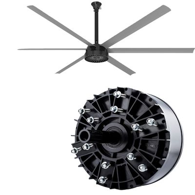 HVLS Motore a corrente continua grande nero 220v 380v 1500w ventilatore industriale a soffitto di raffreddamento grande di AMCLING
